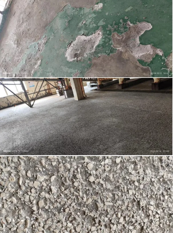 图3卤碱车间整体地坪的腐蚀情况